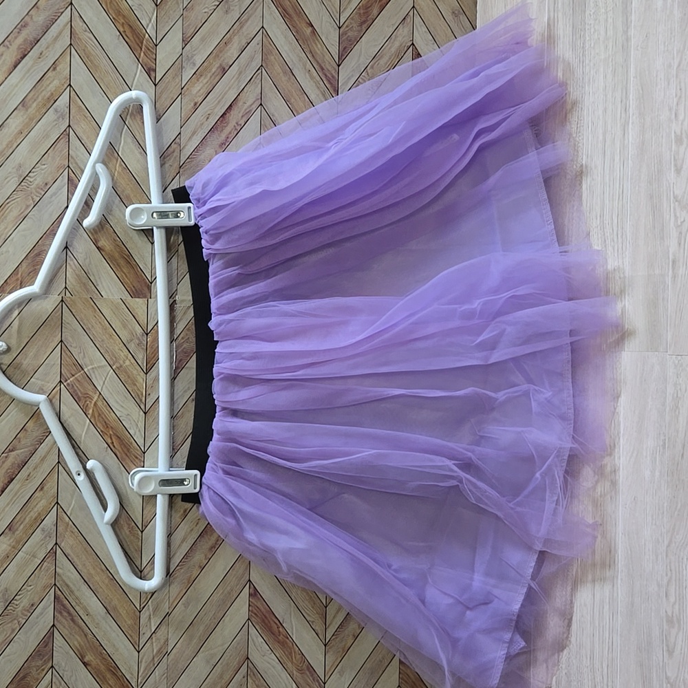 Girl's Purple Ballet Mesh Tutu Skirt Dance Halloween Costume Birthday Party - Picture 2 of 10